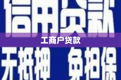 稻城工商户贷款