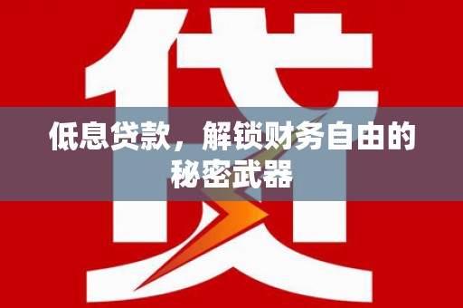 稻城低息贷款，解锁财务自由的秘密武器