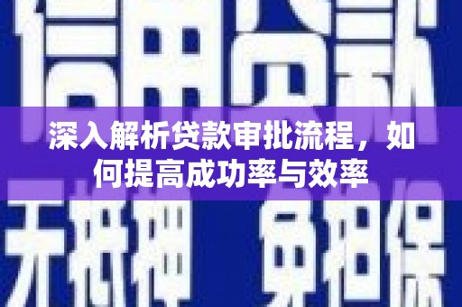 稻城深入解析贷款审批流程，如何提高成功率与效率