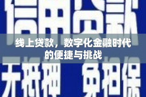 稻城线上贷款，数字化金融时代的便捷与挑战