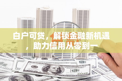 稻城白户可贷，解锁金融新机遇，助力信用从零到一