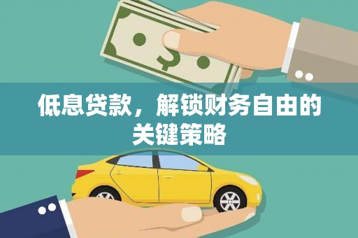 稻城低息贷款，解锁财务自由的关键策略