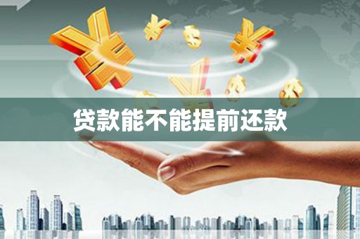 稻城贷款能不能提前还款