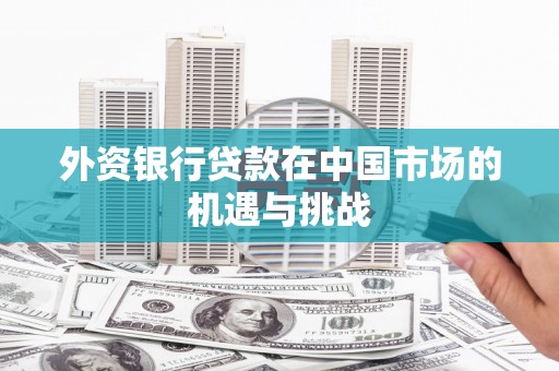 稻城外资银行贷款在中国市场的机遇与挑战
