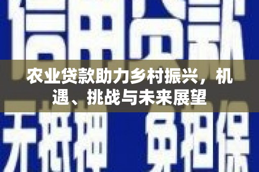 稻城农业贷款助力乡村振兴，机遇、挑战与未来展望