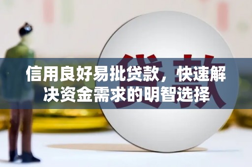 稻城信用良好易批贷款，快速解决资金需求的明智选择