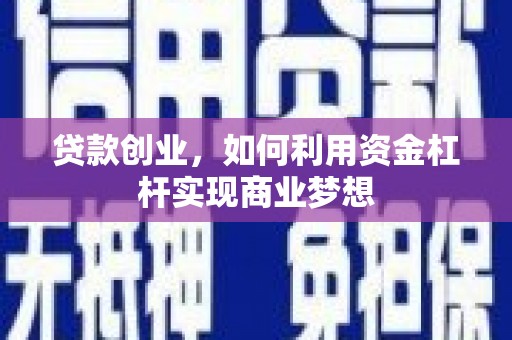 稻城贷款创业，如何利用资金杠杆实现商业梦想