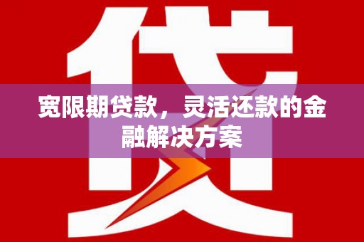 稻城宽限期贷款，灵活还款的金融解决方案