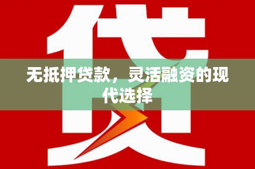 稻城无抵押贷款，灵活融资的现代选择