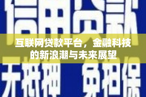 稻城互联网贷款平台，金融科技的新浪潮与未来展望