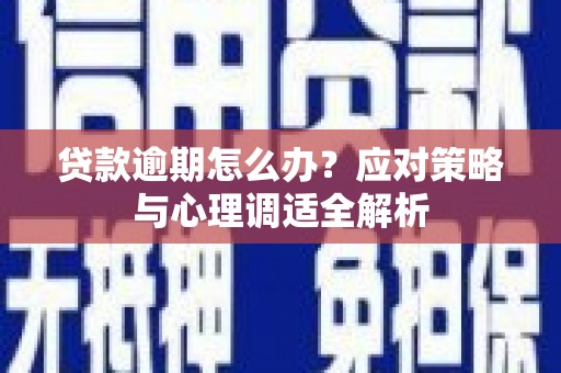 稻城贷款逾期怎么办？应对策略与心理调适全解析