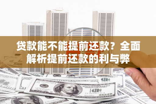 稻城贷款能不能提前还款？全面解析提前还款的利与弊