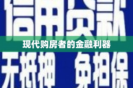 稻城现代购房者的金融利器